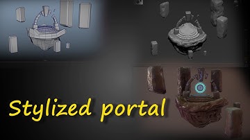 Stylized portal || Maya || Zbrush || Substance painter #gameart #stylizedportal #3d