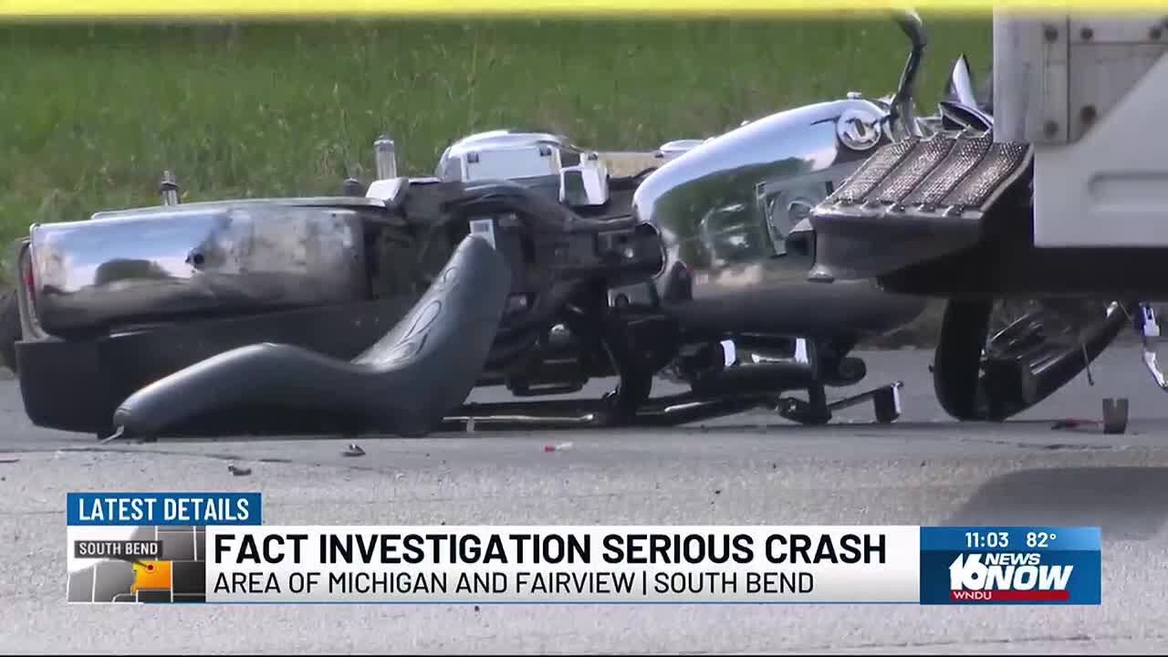 Motorcyclist seriously hurt after crash with delivery truck - YouTube
