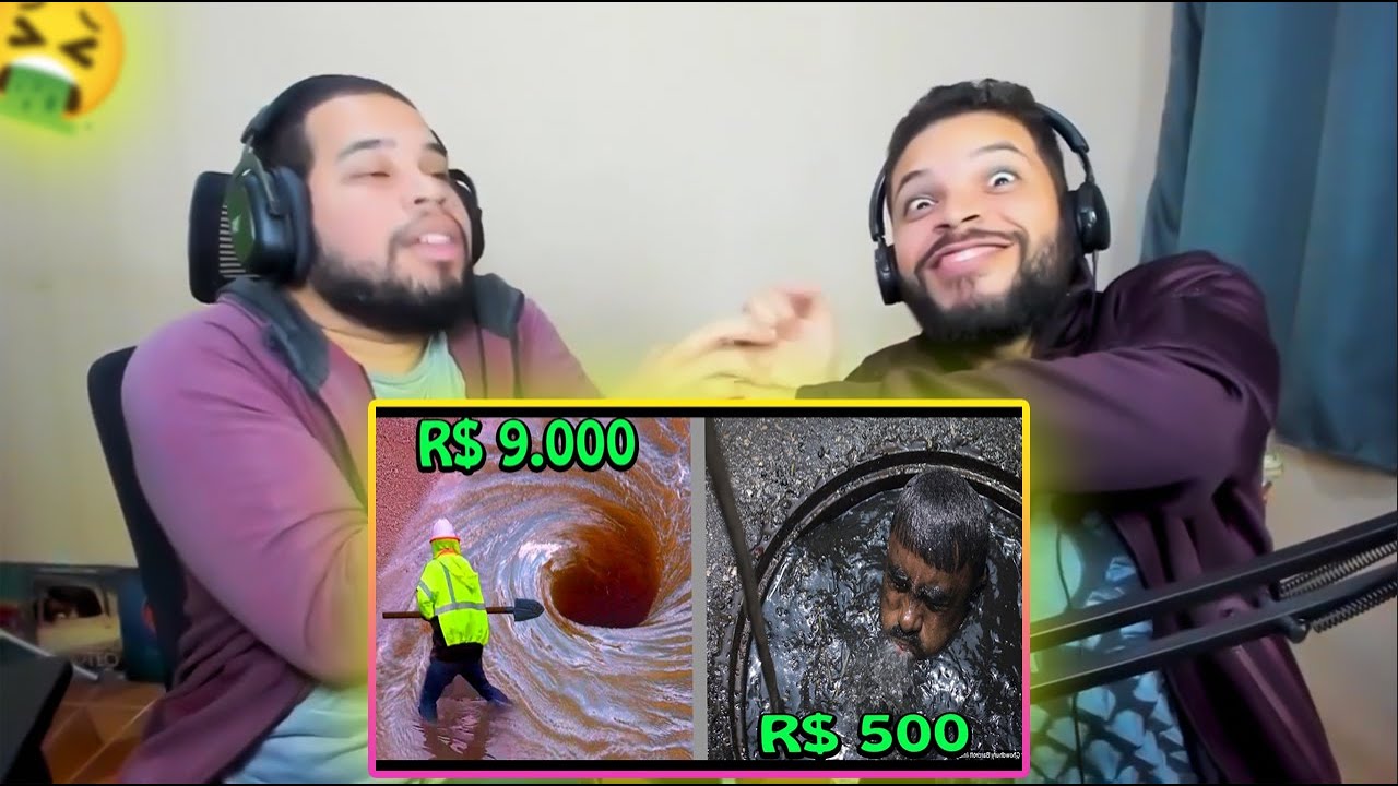 🤢 | REACT As Profissões mais Nojentas e Estranhas do Mundo e Quanto elas Ganham! (Fala de Tudo)