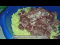 Вареники сырой  картошкой и сырым мясом