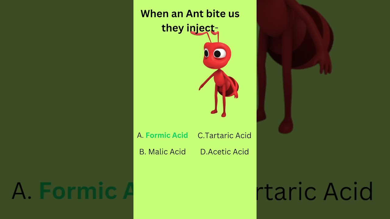 Which acid present in an Ant sting🤔 