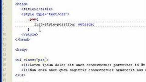 CSS List Style Position