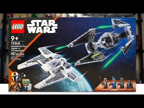 LEGO Star Wars 75348 MANDALORIAN FANG FIGHTER VS TIE INTERCEPTOR Review! (2023)