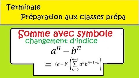 Terminale prépa à la prépa  a^n b^n  trois démonstrations   Les sommes et le symbole Sigma