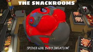 The Snackrooms: Spider Girl Body Inflation!