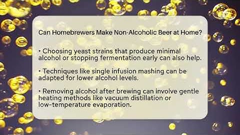 Can Homebrewers Make Non-Alcoholic Beer at Home? | The Pint Guy