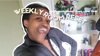 weekly room reset [ shelf, closet, desk ]