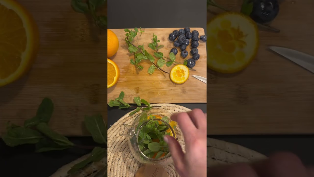 Вкусный чай с мятой и апельсином 🌿🍊!