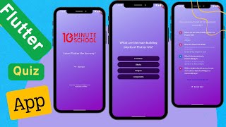Flutter Quiz App - Flutter Bangla Tutorial for Beginners to Advance | Build Quiz App in Flutter