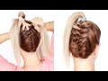 😱 Upside Down Dutch Braid The Easy Way! DIY Tutorial 😱 Wedding Prom Updo Hair Tutorial