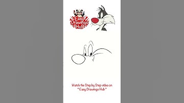 How to draw Sylvester the Cat - Looney Tunes Drawing