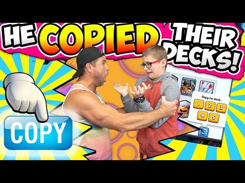 MY SON COPIES his OPPONENTS DECKS! THEN WINS? Clash Royale