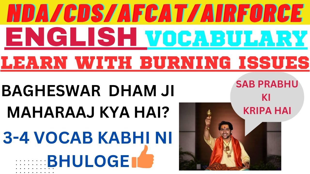 VOCAB II VOCAB FOR NDA II VOCAB FOR CDS II VOCAB FOR AFCAT II LEARN ...