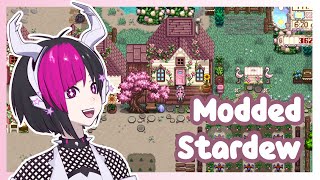 【Modded Stardew】 Pretty Fairycore Farm!! 【Cyber Bug VTuber】