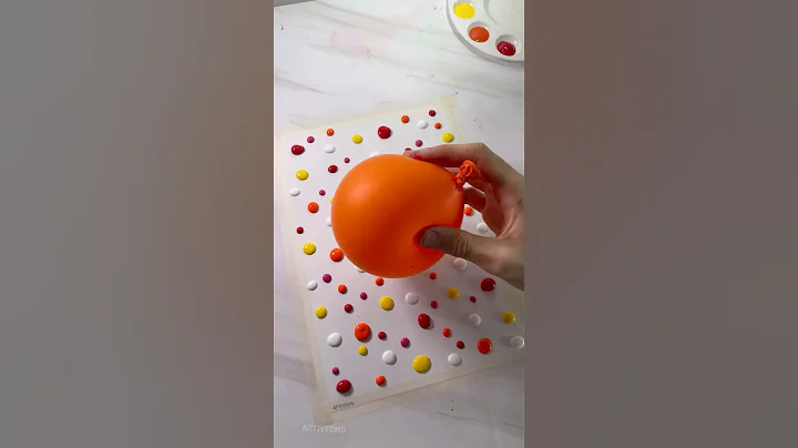 Abstract Art Using a Balloon! 🎈✨🤩 Watch What These Acrylic Drops Become! 🤔 thumbnail