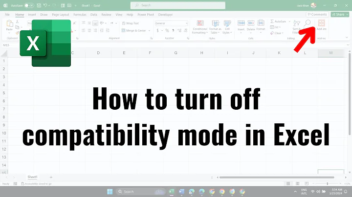 How to turn off compatibility mode in Excel
