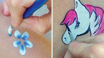 Learn to use and practice with round brushes - Face Painting Made Easy PART 3