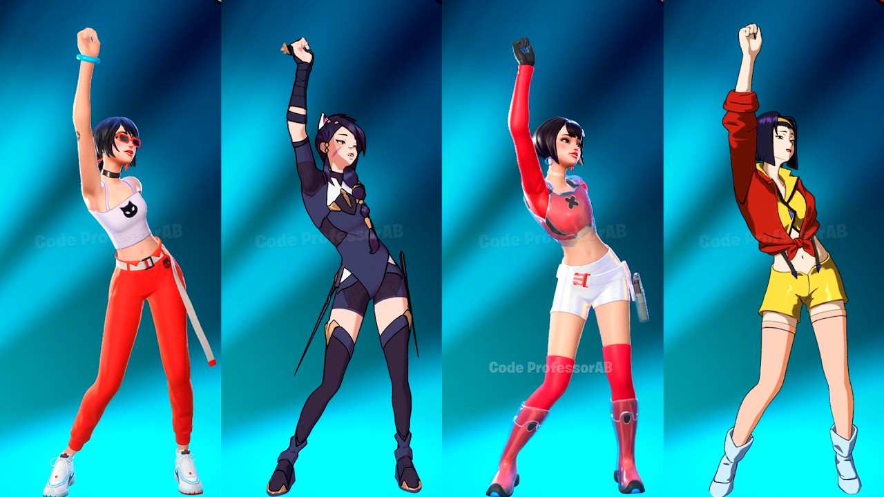 Fortnite Too Sweet Emote With Evie Erisa Faye Valentine Skin Thicc 🍑😜😍🥵 Who Won ?