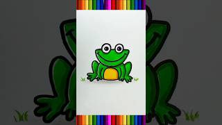 Learn easy to draw a frog 💕🐸 #easydrawing #shorts