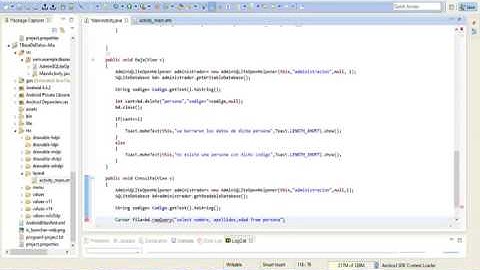 T.09 Base de Datos CONSULTA en ADT eclipse para crear apps en ANDROID