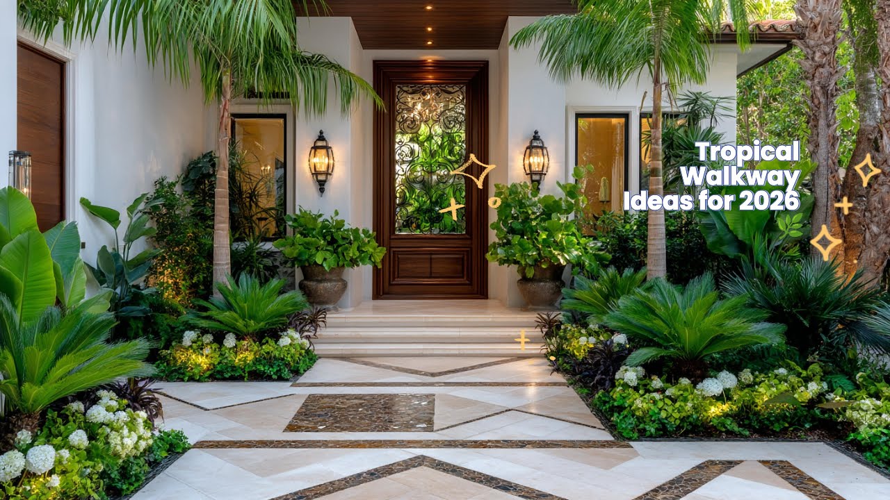 🌴✨ Walkway Wonders FOR 2026: Modern Tropical Paths for Your Front Yard!✨