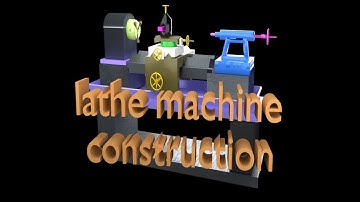 Lathe machine construction | 3D animation | mechanical academy
