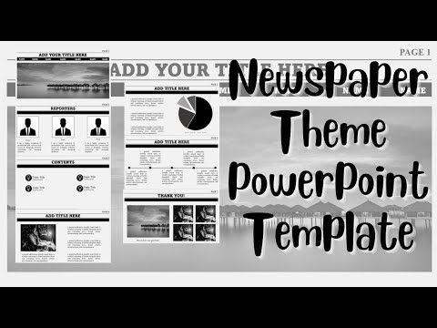 ธีม powerpoint เป็นทางการ ฟรี  2022 Update  Newspaper Theme PowerPoint Template Free? || ppt#42