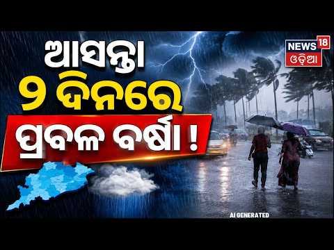 ଆଗାମୀ ୨ଦିନରେ ପ୍ରବଳ ବର୍ଷା ! Odisha Weather Update | Back-To-Back Low Pressure Systems In July