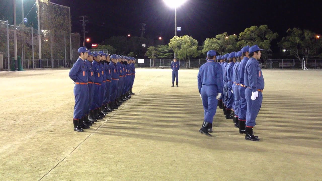 浜玉消防団小隊訓練練習12月22日通常点検