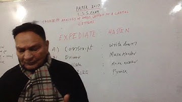 ANALOGY for Entry Test, LDA NTS Job Test, CSS Past Paper Solved, Amin Baig, an Expert of CSS English