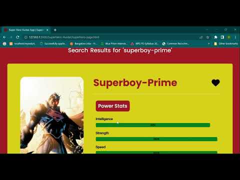 SuperHero Hunter App, Vanilla JavaScript