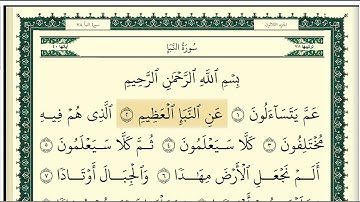 سورة النبأ مكتوبة كاملة بصوت وديع اليمني