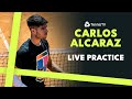Carlos alcaraz practices ahead of madrid clash vs seyboth wild