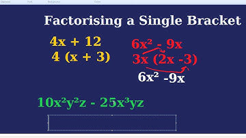 Factorising with a Single Bracket