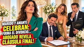 Marido y amante celebran: ella firma el divorcio sin nada… abogado lee cláusula final y todos callan