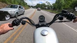 : Harley Davidson Sportster Nightster . Na estrada de Vian'opolis , Betim MG