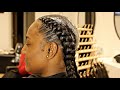 Two Stitch Braids on Natural Hair