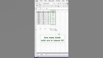 #excelfunctions Use COUNTBLANK to know how many blank cells there are in a range selected, #shorts