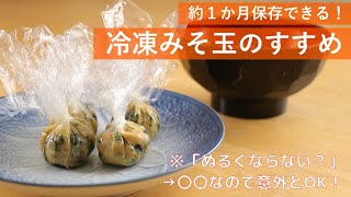 約1か月保存ができて重宝する、冷凍みそ玉のすすめ（作り方・具材・使い方もご紹介）