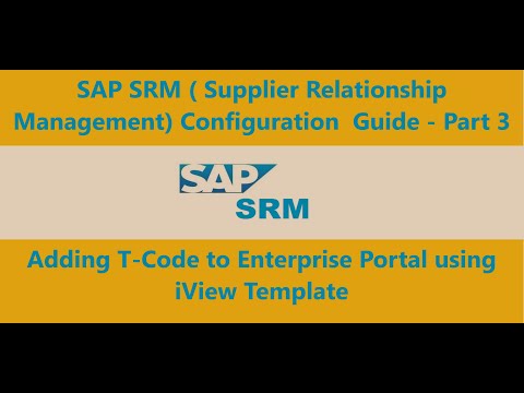 SAP SRM Part 3 Create transaction iView