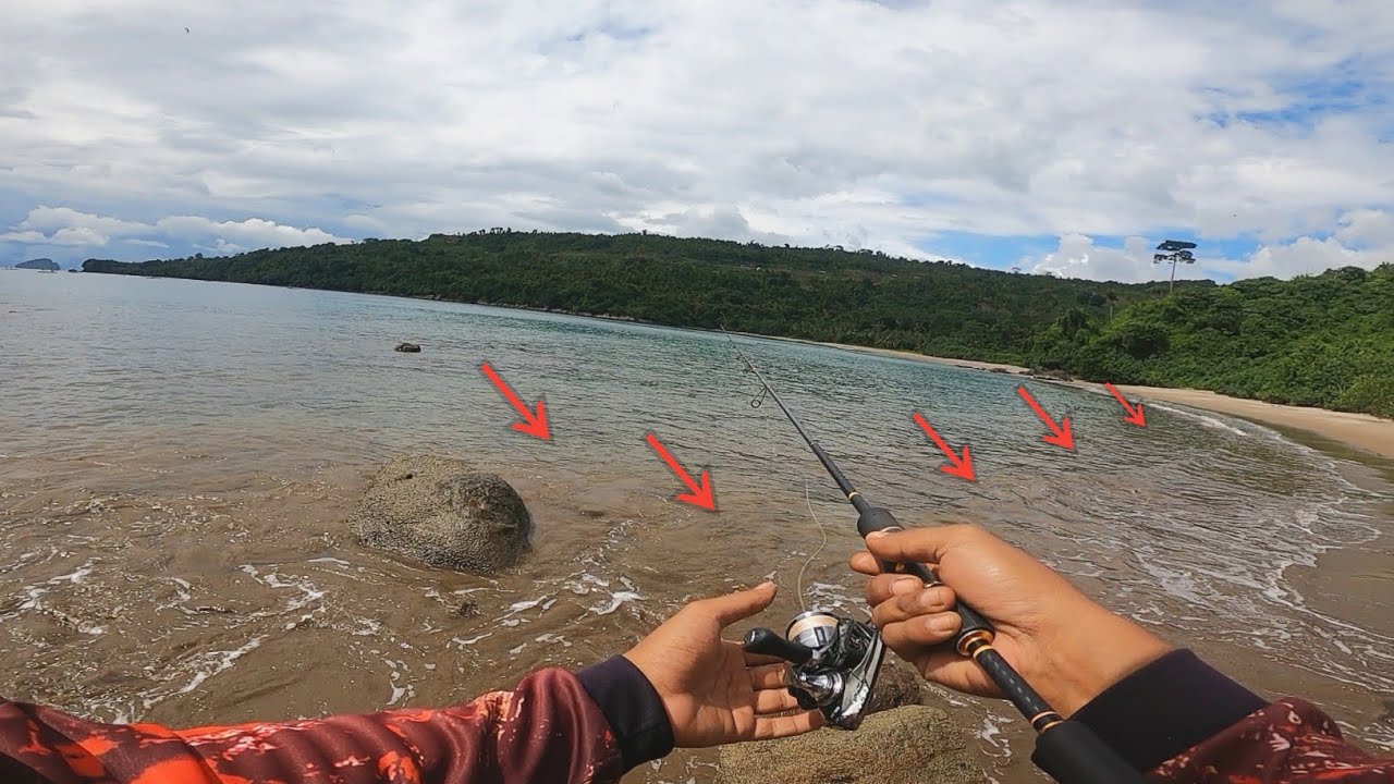 Mancing dasaran di pinggir pantai tak perlu lempar jauh dapat banyak