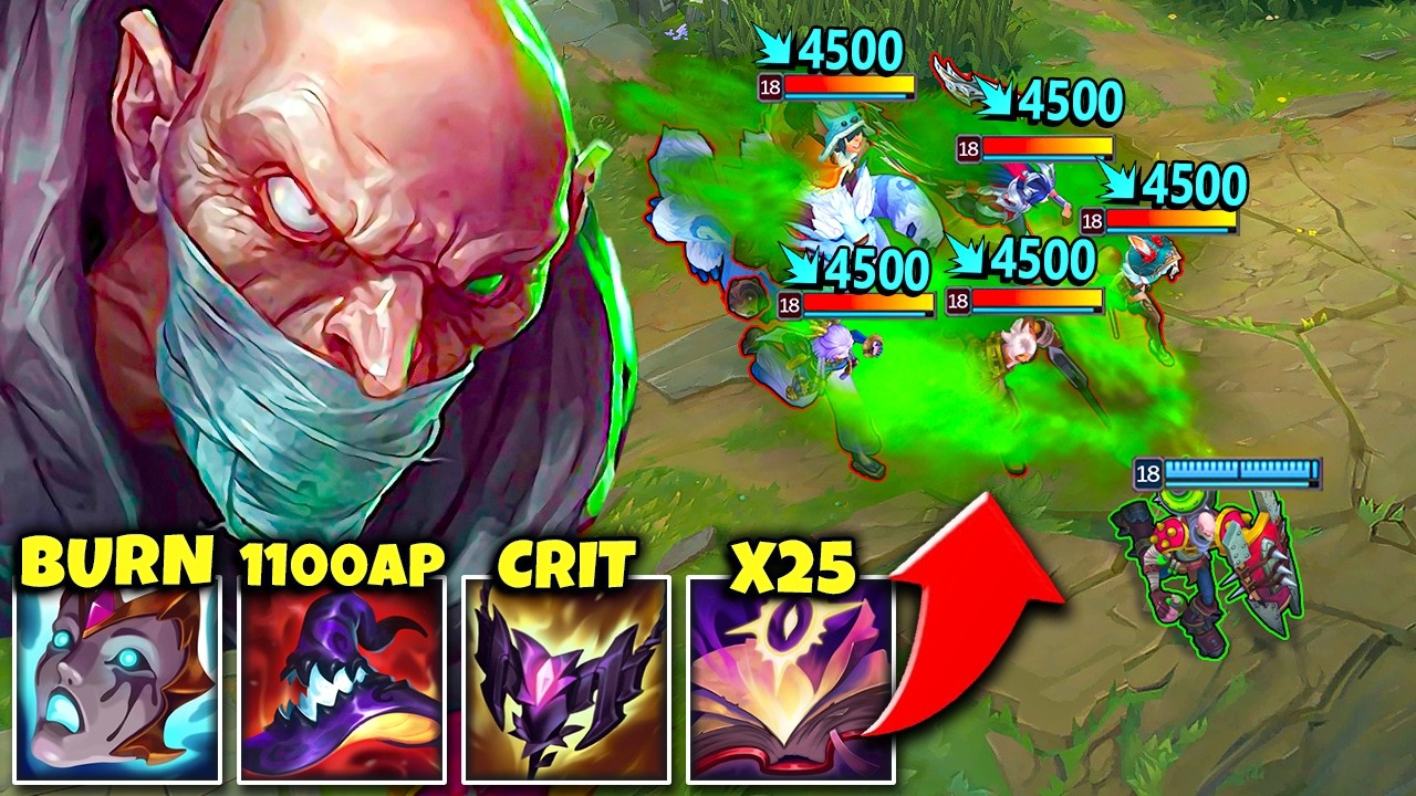 When Singed hits 1100 AP you do NOT want to chase him... (INSTANT DEATH POISON)