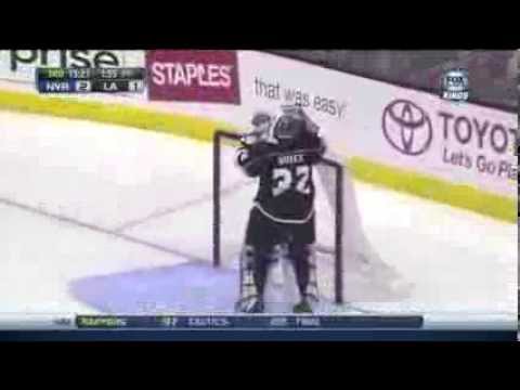 Jonathan Quick Scores A Goal On Himself vs New York Rangers 10/7/13