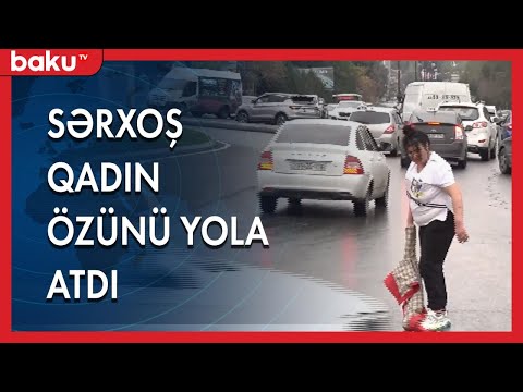 İntihar etmək istədi, özünü avtomobil yoluna atdı - Baku TV