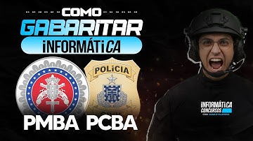PMBA e PCBA - Como Gabaritar Informática - Professor Danilo Vilanova #opior #concurso