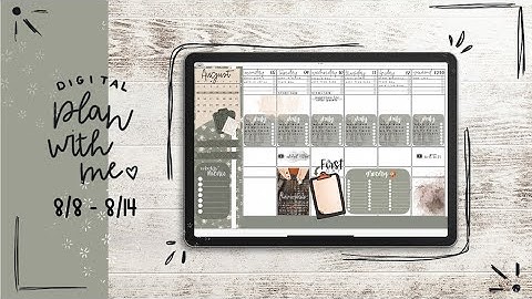 Digital Plan with Me - August 2022 | Weekly PWM using GoodNotes & an iPad | Cozy Green Theme