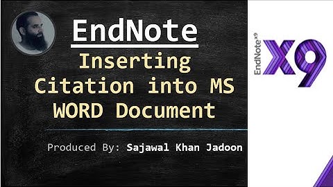 8. Inserting Citation into MS Word from EndNote | How to add reference or citation from EndNote