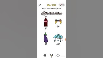 Brain out game play level 110 Which is the cheapest?