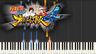 Naruto Shippūden: Ultimate Ninja Storm 4 | Title Screen Theme | Synthesia Piano Tutorial screenshot 5