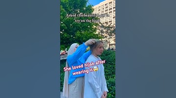 Non Muslim girl wearing Hijab for the first time ♥️🌌 #revert #converttoislam